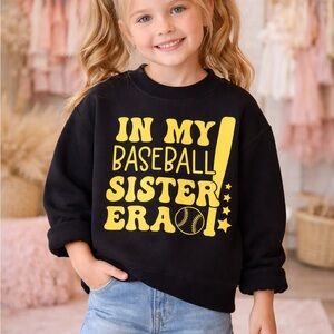 Kids Baseball Sister Sweatshirt